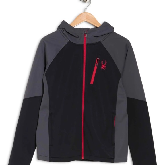 Spyder Other - NEW SPYDER Transport Men's Waterproof Softshell Hooded Jacket Black Size SMALL